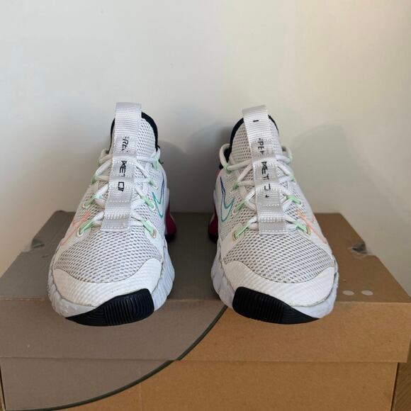 Nike Free Metcon White/Hyper Jade Women Running Sneakers - SZ 7 - Picture 9 of 12